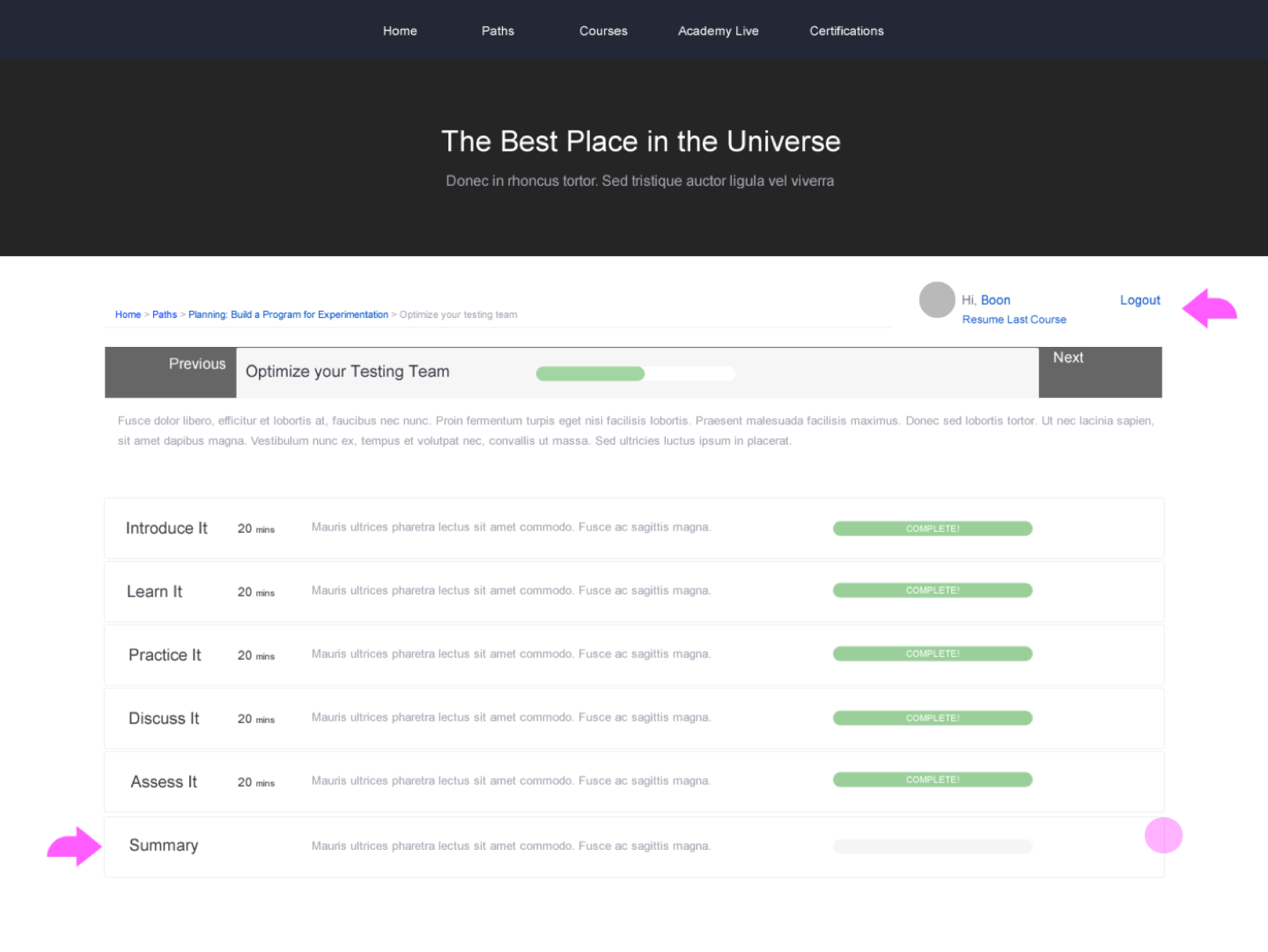 Optimizely — screen 3